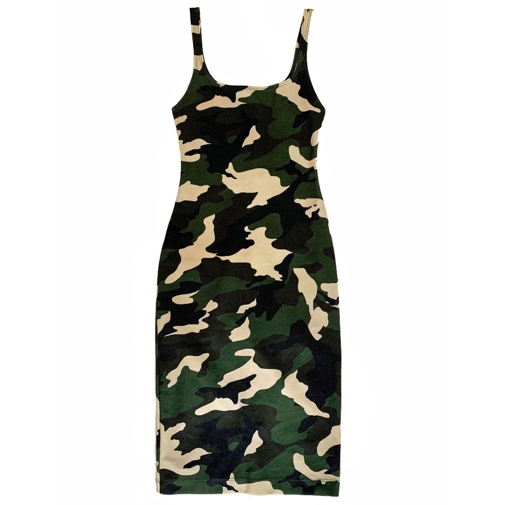 Camo Print Tank Dress